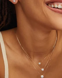 Lab Grown White Diamond Audrey Pendant Necklace In 14K Yellow Gold^Kendra Scott Cheap
