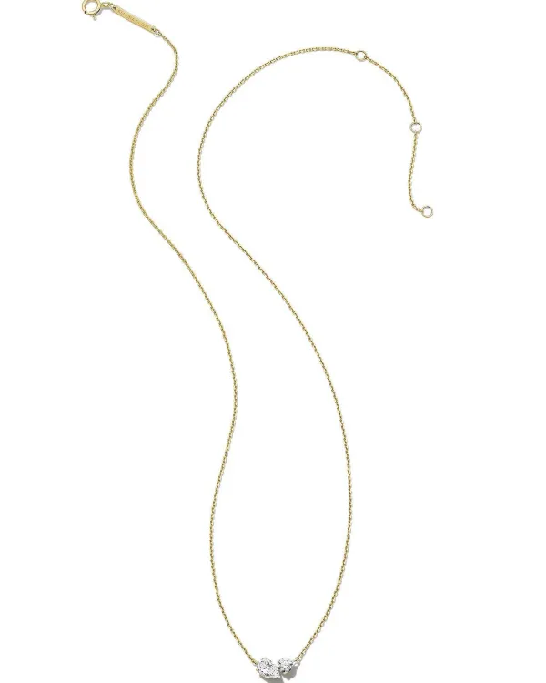 Lab Grown White Diamond Toi Et Moi Small Pendant Necklace In 14K Yellow Gold^Kendra Scott Best