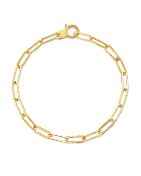 Large Paperclip Chain Bracelet In 18K Gold Vermeil^Kendra Scott Hot