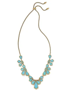 Layne Vintage Gold Statement Necklace In Variegated Turquoise Magnesite^Kendra Scott Store