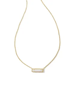 Leanor Gold Short Pendant Necklace In Iridescent Drusy^Kendra Scott New