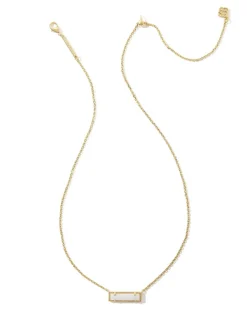 Leanor Gold Short Pendant Necklace In Iridescent Drusy^Kendra Scott New