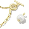 Leighton Convertible Gold Pearl Chain Necklace In White Pearl^Kendra Scott Best Sale