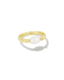 Leighton Gold Pearl Band Ring In White Pearl^Kendra Scott Discount