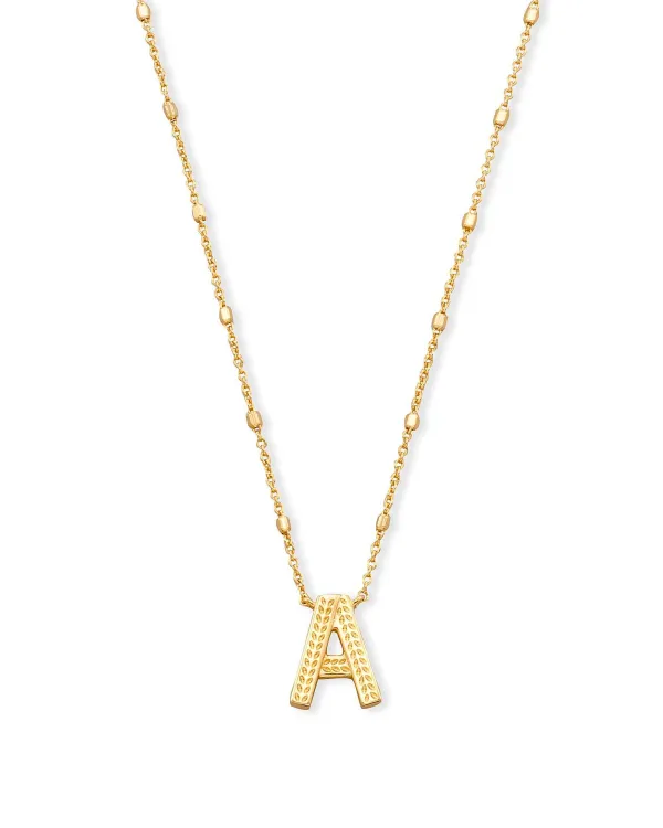 Letter A Pendant Necklace In Gold^Kendra Scott Discount