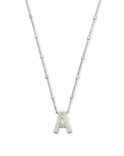 Letter A Pendant Necklace In Silver^Kendra Scott Hot