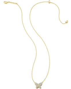 Lillia Crystal Butterfly Gold Pendant Necklace In White Crystal^Kendra Scott Shop