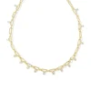 Lindy Gold Crystal Chain Necklace In White Crystal^Kendra Scott Shop