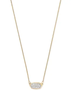 Lisa Pendant Necklace In Pave Diamond And 14K Yellow Gold^Kendra Scott Fashion