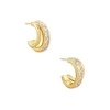 Livy Gold Huggie Earrings In White Crystal^Kendra Scott Best Sale