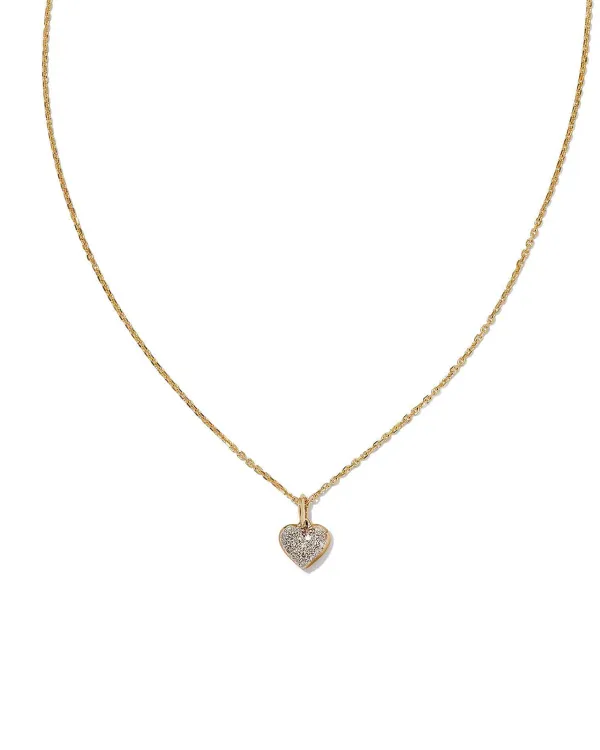 Madeline 14K Yellow Gold Small Pendant Necklace In White Diamond^Kendra Scott Shop