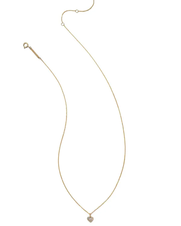 Madeline 14K Yellow Gold Small Pendant Necklace In White Diamond^Kendra Scott Shop