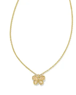 Mae Gold Butterfly Short Pendant Necklace In Golden Abalone^Kendra Scott Store