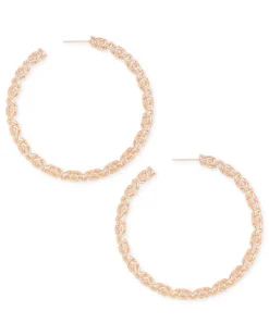 Maggie Hoop Earrings In Rose Gold Filigree^Kendra Scott Cheap
