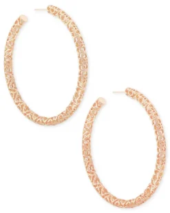 Maggie Hoop Earrings In Rose Gold Filigree^Kendra Scott Cheap