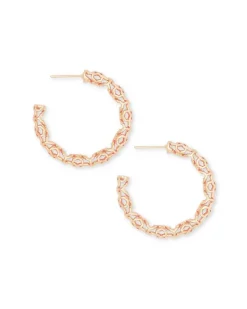 Maggie Small Hoop Earrings In Gold Filigree^Kendra Scott New