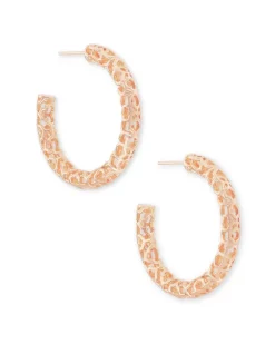 Maggie Small Hoop Earrings In Rose Gold Filigree^Kendra Scott Online