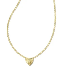 Maia 18K Gold Vermeil Heartburst Pendant Necklace In White Sapphire^Kendra Scott Clearance