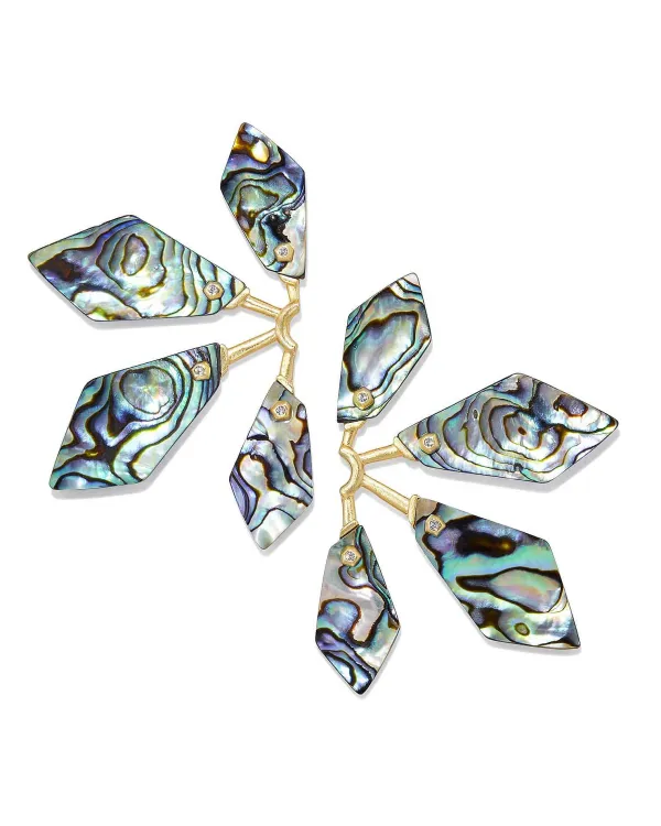 Malika Gold Statement Earrings In Abalone Shell^Kendra Scott Store