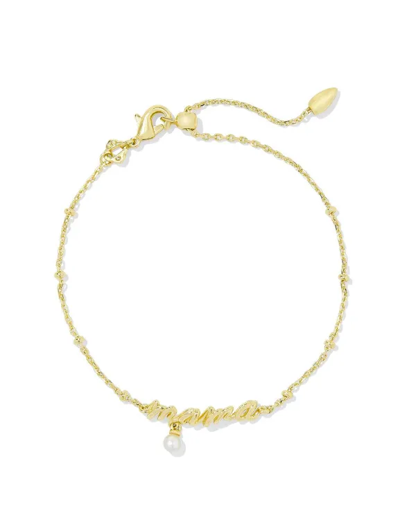 Mama Script Delicate Chain Bracelet In Gold^Kendra Scott Hot
