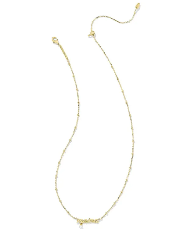 Mama Script Pendant Necklace In Gold^Kendra Scott Hot