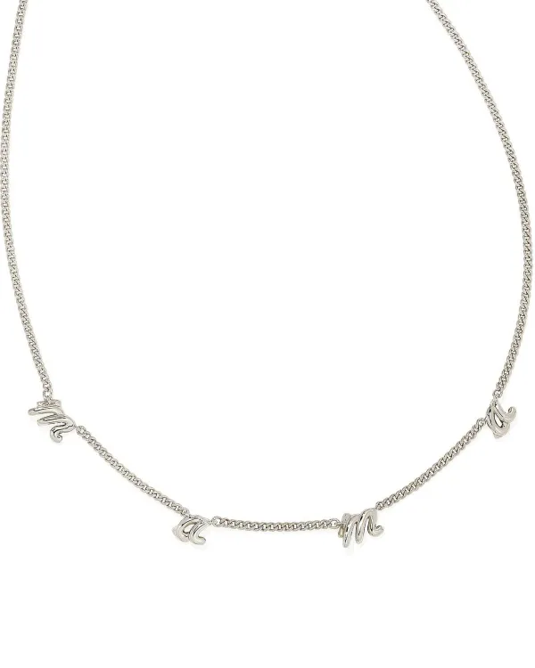 Mama Script Strand Necklace In Silver^Kendra Scott Sale