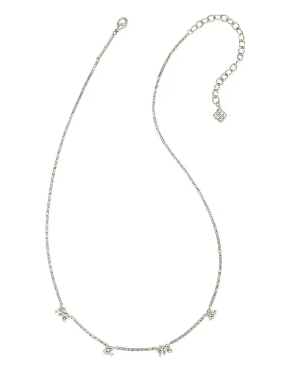 Mama Script Strand Necklace In Silver^Kendra Scott Sale