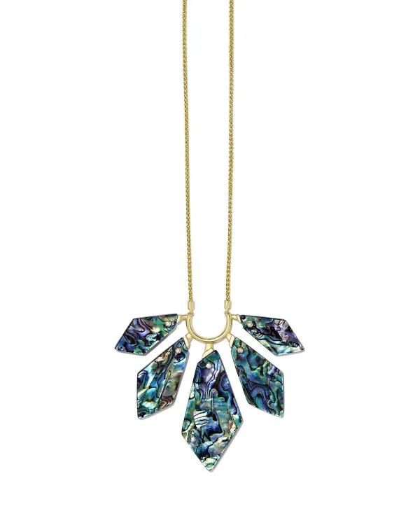 Mari Gold Long Pendant Necklace In Abalone Shell^Kendra Scott Online
