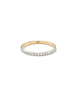 Marilyn 14K Yellow Gold Full Eternity Band Ring In White Diamond, .5Ct^Kendra Scott Sale