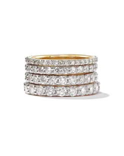 Marilyn 14K Yellow Gold Full Eternity Band Ring In White Diamond, .5Ct^Kendra Scott Sale