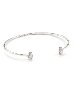 Marisa 14K White Gold Cuff Bracelet In White Diamond^Kendra Scott Flash Sale