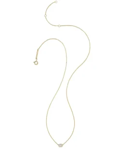 Marisa 14K Yellow Gold Oval Solitaire Pendant Necklace In White Diamond^Kendra Scott Clearance