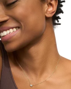 Marisa Pendant Necklace In White Diamond And 14K Yellow Gold^Kendra Scott Clearance