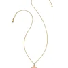 Matilda 18K Gold Vermeil Stone Charm Necklace In Rose Quartz^Kendra Scott New