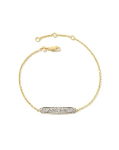 Mattie 18K Yellow Gold Vermeil Pave Delicate Bracelet In White Diamond^Kendra Scott Store