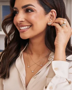 Mayel Gold Multi Strand Necklace In White Crystal^Kendra Scott Outlet