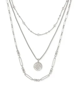 Medallion Coin Multi Strand Necklace In Silver^Kendra Scott New