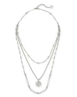 Medallion Coin Multi Strand Necklace In Silver^Kendra Scott New