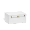 Medium Antique Brass Jewelry Box In White Lacquer^Kendra Scott Cheap