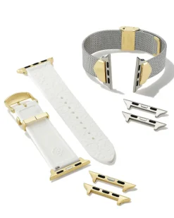 Mia And Filigree Watch Band Gift Set In Two Tone Stainless Steel And White Silicone^Kendra Scott Shop