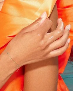 Michelle 14K Yellow Gold Delicate Chain Bracelet In Emerald^Kendra Scott New
