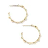 Michelle 14K Yellow Gold Hoop Earrings In White Diamond^Kendra Scott Store