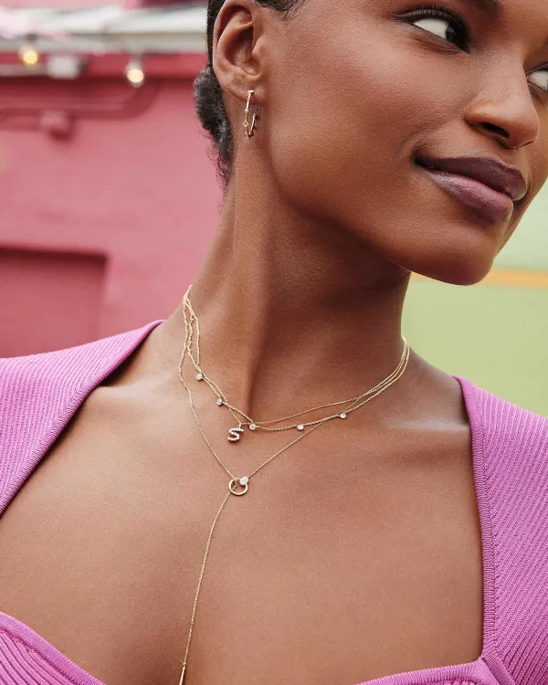 Michelle 14K Yellow Gold Hoop Earrings In White Diamond^Kendra Scott Store