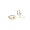Michelle 14K Yellow Gold Huggie Earrings In White Diamond^Kendra Scott Discount