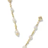 Michelle 14K Yellow Gold Linear Earrings In White Pearl^Kendra Scott Flash Sale