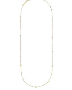Michelle 14K Yellow Gold Strand Necklace In White Diamond^Kendra Scott Sale