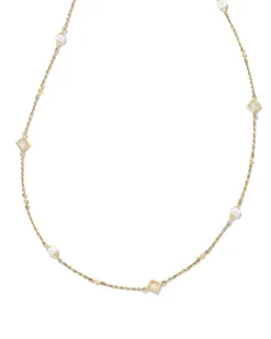 Michelle 14K Yellow Gold Strand Necklace In White Pearl^Kendra Scott Best