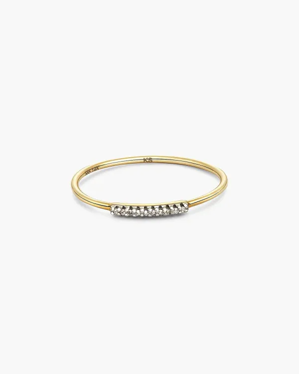 Mila 14K Yellow Gold Band Ring In White Diamond^Kendra Scott Hot
