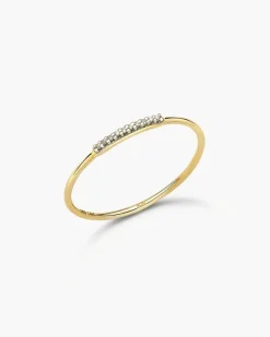 Mila 14K Yellow Gold Band Ring In White Diamond^Kendra Scott Hot
