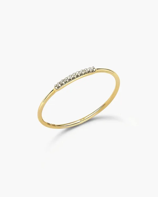 Mila 14K Yellow Gold Band Ring In White Diamond^Kendra Scott Hot